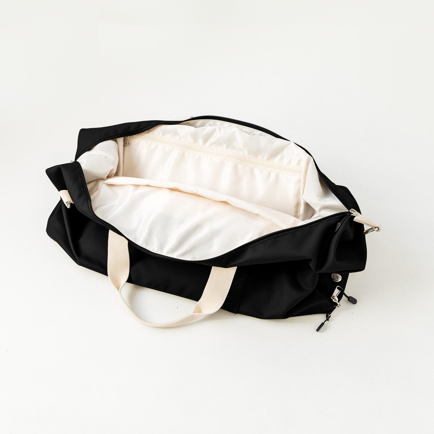 Black duffle bag internal